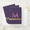 purple monogram gold stripe
