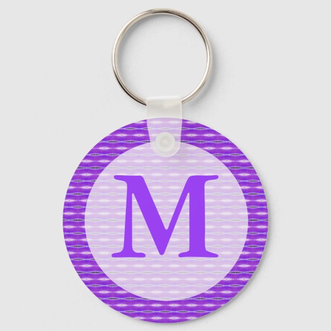 purple monogram keychain (Front)