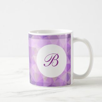Purple Monogram Style Coffee Mug