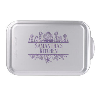 Purple Monogrammed Cake Pan
