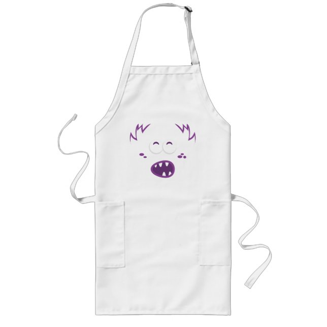 Purple Monster Face Apron (Front)