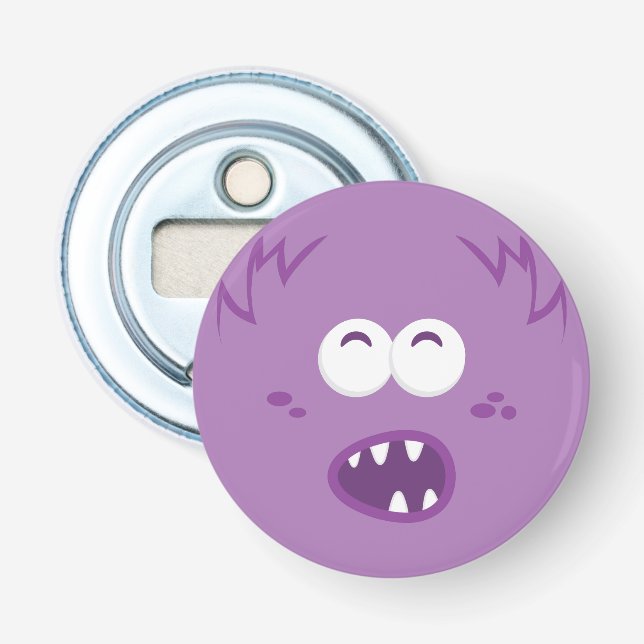Purple Monster Face Bottle Opener (Front)