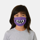 Purple Monster Mouth Kids' Cloth Face Mask (Worn)