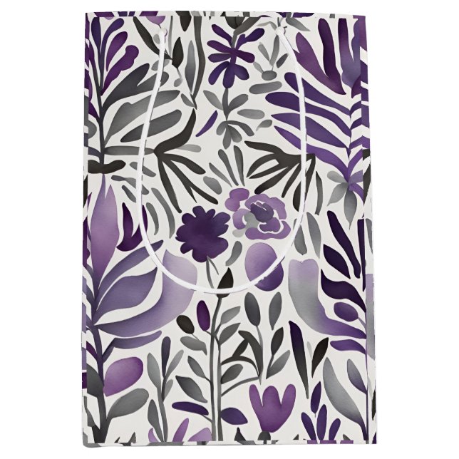 Purple Mood  Medium Gift Bag (Front)