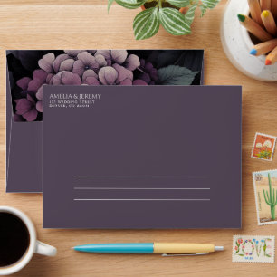 Purple Moody Floral Envelope