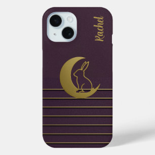 Purple Moon Bunny Design iPhone / iPad case