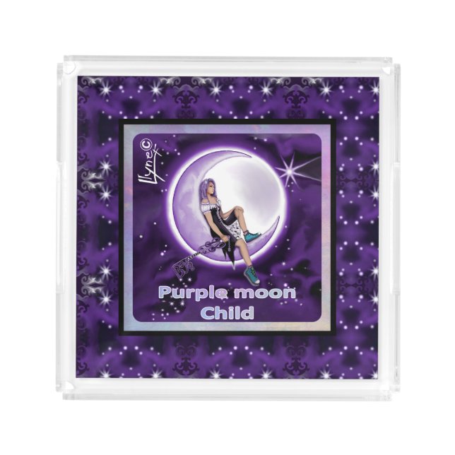 Purple Moon Child Acrylic Tray (Front)