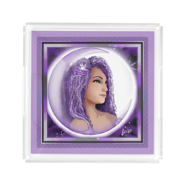 Purple Moon Child Acrylic Tray (Front)
