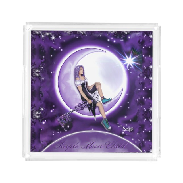 Purple Moon Child Acrylic Tray (Front)