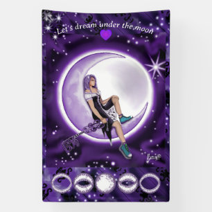 Purple moon Child Banner