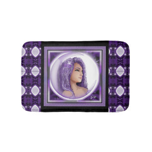 Purple Moon Child Bath Mat