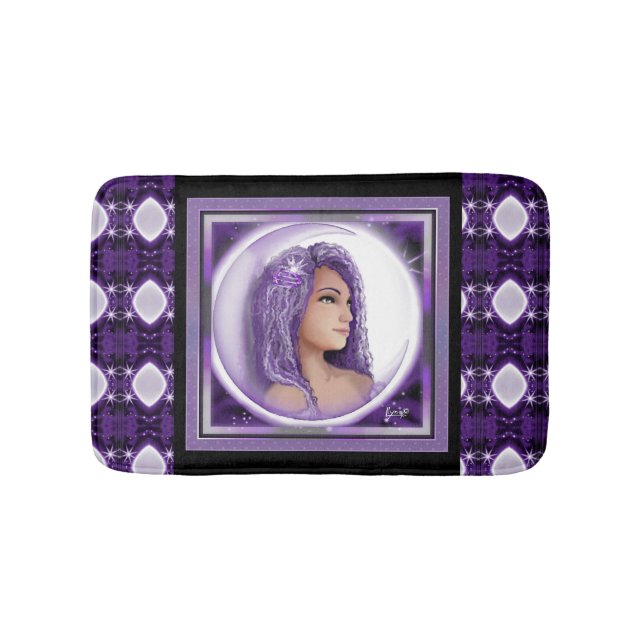 Purple Moon Child Bath Mat (Front)