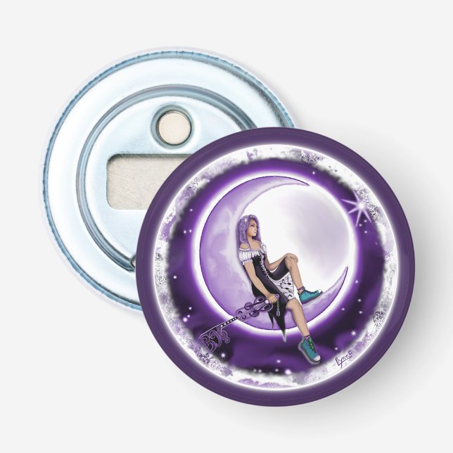 Purple moon child bottle opener (Front)