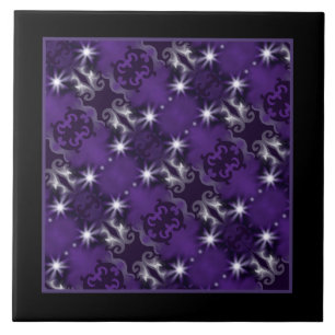 Purple Moon Child Ceramic Tile