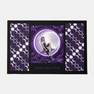 Purple Moon Child Doormat