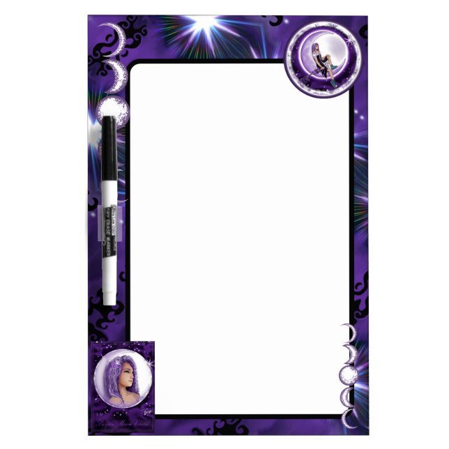 Purple moon child dry erase board (Front)