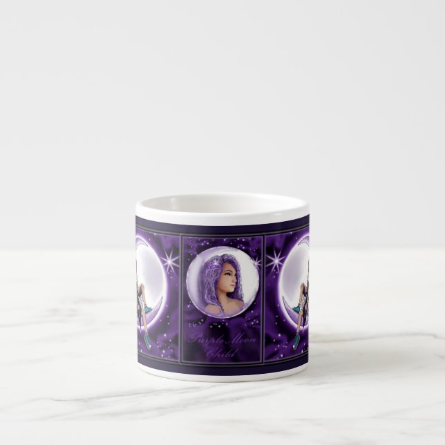 Purple moon child espresso cup (Front)