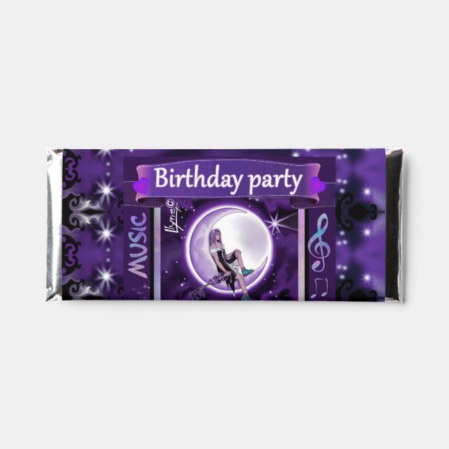 Purple moon Child Hershey Bar Favors (Front)
