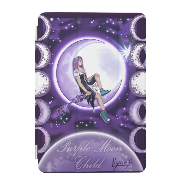Purple moon Child iPad Mini Cover (Front)