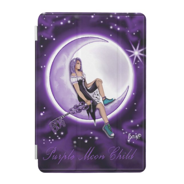 Purple moon Child iPad Mini Cover (Front)