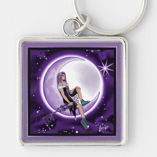 Purple Moon Child Keychain (Front)