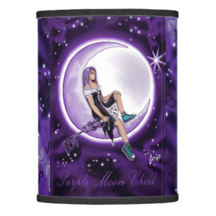 Purple Moon Child Lamp Shade
