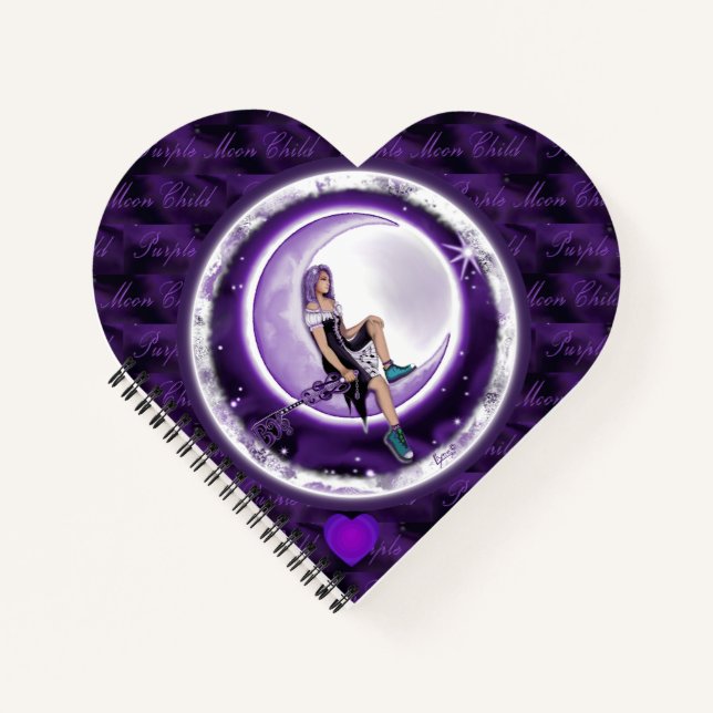 Purple moon child notebook (Front)