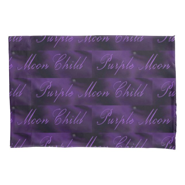 Purple Moon Child Pillow Case (Front)