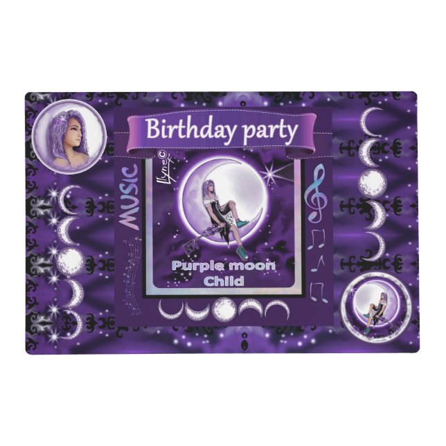 Purple moon Child Placemat (Front)