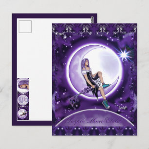 Purple Moon Child Postcard
