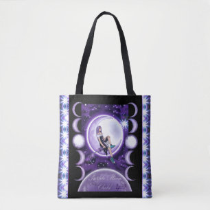 Purple Moon Child Tote Bag