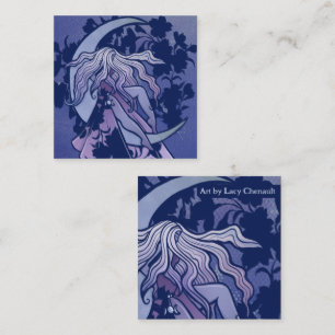 Purple Moon Goddess Wiccan Triple Moon Symbol Art Note Card