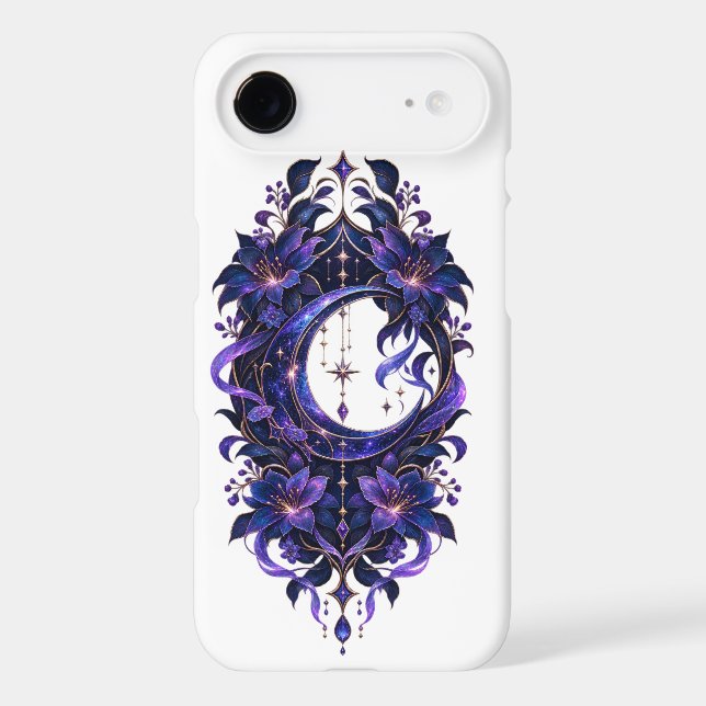 Purple moon  iphone case (Back)