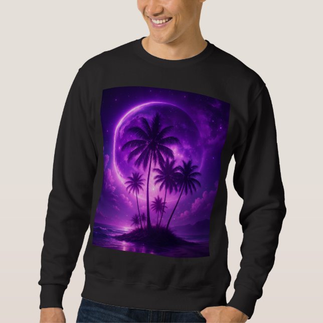Purple Moon Island Dreamscape Sweatshirt (Front)