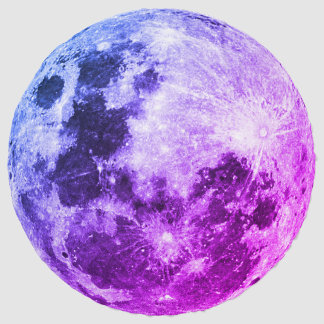 Purple Moon of Earth in Space Beach Towel