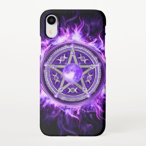 Purple Moon Pentagram iPhone XR Case