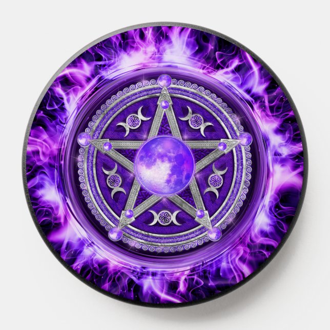 Purple Moon Pentagram PopSocket (Popsocket)