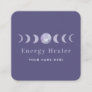 Purple Moon Phases Lunar Energy Healer Spiritual Square Business Card