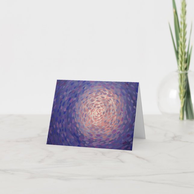 Purple Moon Pink Cute Moonlight Card (Front)