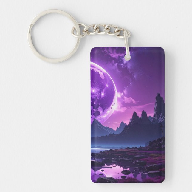 Purple Moon Vista Keychain (Front)