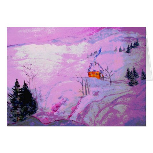 purple moonlight snow cards (Front Horizontal)