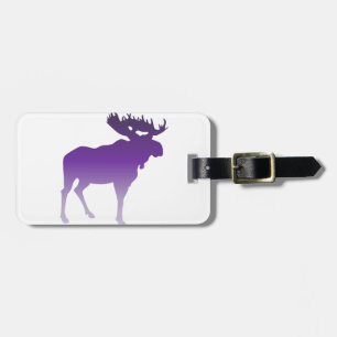 Purple Moose Luggage Tag