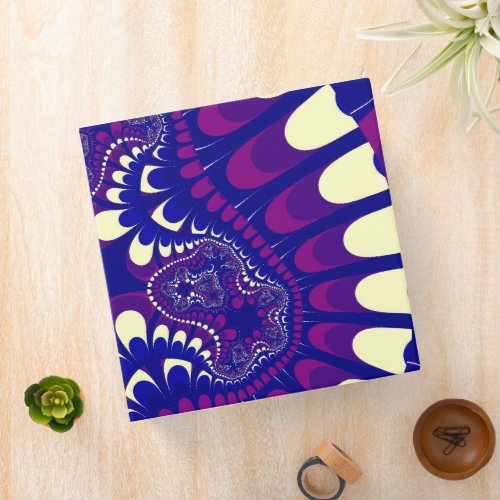 Purple Morning Glory Flower 3 Ring Binder