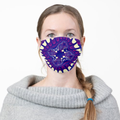 Purple Morning Glory Flower Adult Cloth Face Mask