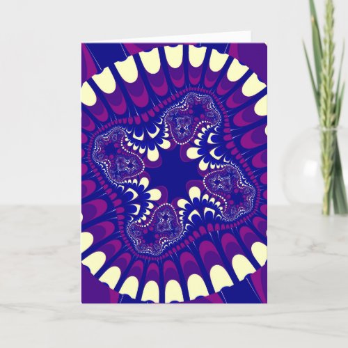 Purple Morning Glory Flower Card