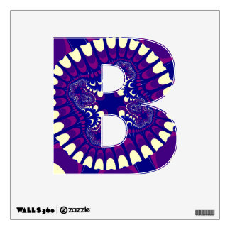 Purple Morning Glory Flower Letter B Decal