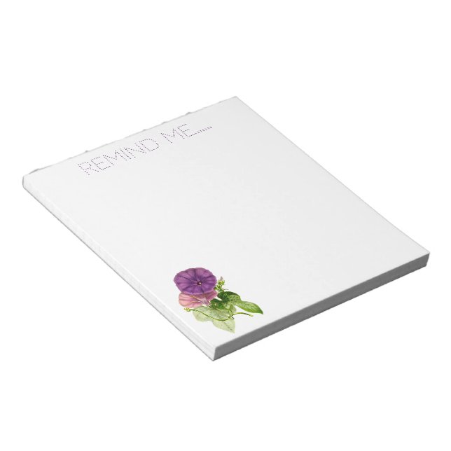  Purple Morning Glory Notepad (Angled)