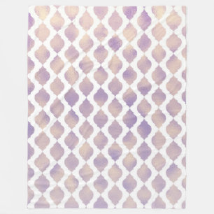 Purple Moroccan Chic Pretty Glam Pattern Fleece Blanket