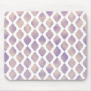 Purple Moroccan Chic Pretty Glam Pattern Mouse Pad