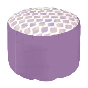 Purple Moroccan Chic Pretty Glam Pattern Pouf
